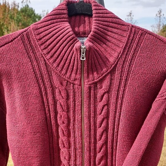 Eddie Bauer Burgundy Women's Sweater Size M - Picture 2 of 10